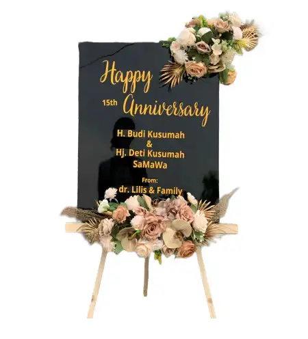 Papan Bunga Akrilik kesambi